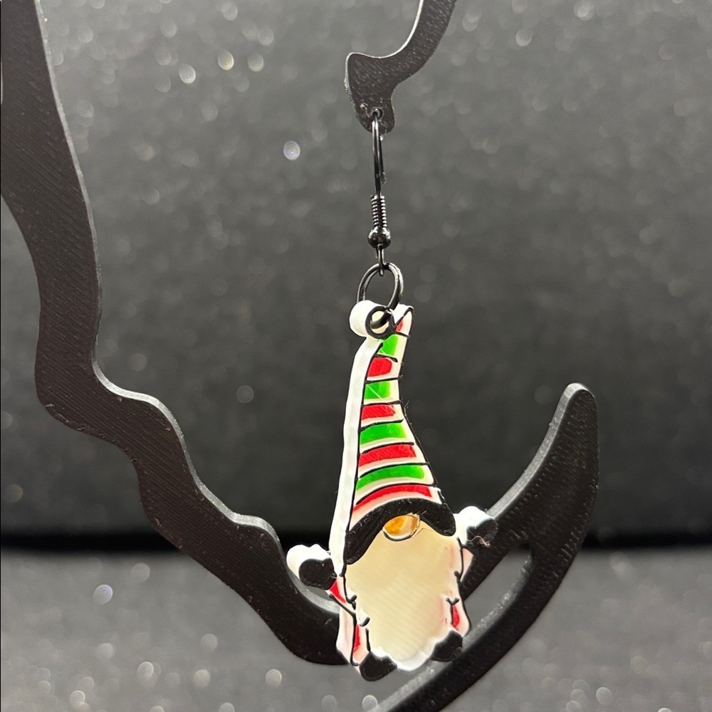 Christmas Gnome Earrings 🎄🎅✨ - Picture 3 of 4